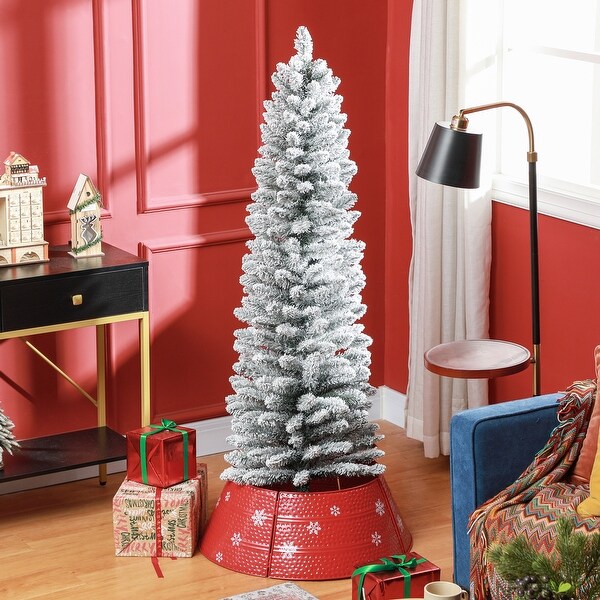 5ft Artificial Pencil Christmas Tree with Metal Base