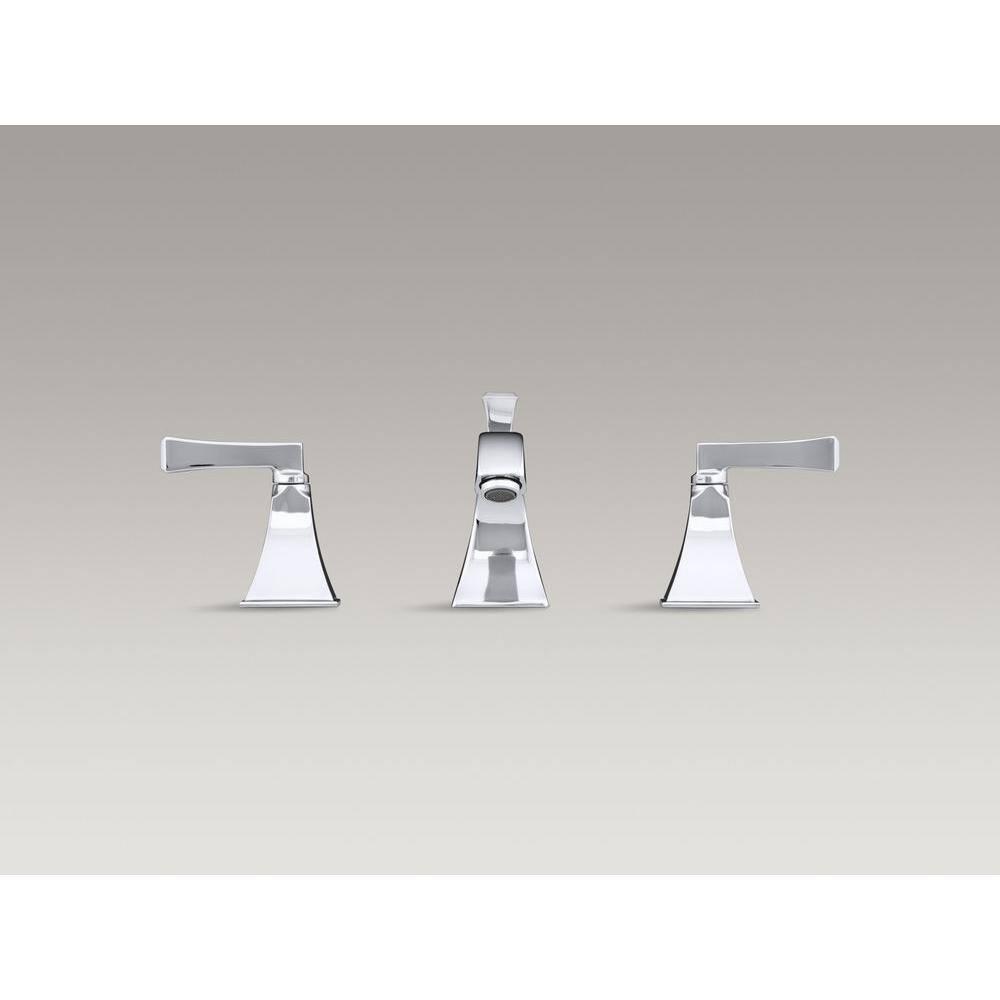 KOHLER Memoirs 8 in Widespread 2Handle Low Arc WaterSaving Bathroom Faucet in Polished Chrome with Deco Lever Handles