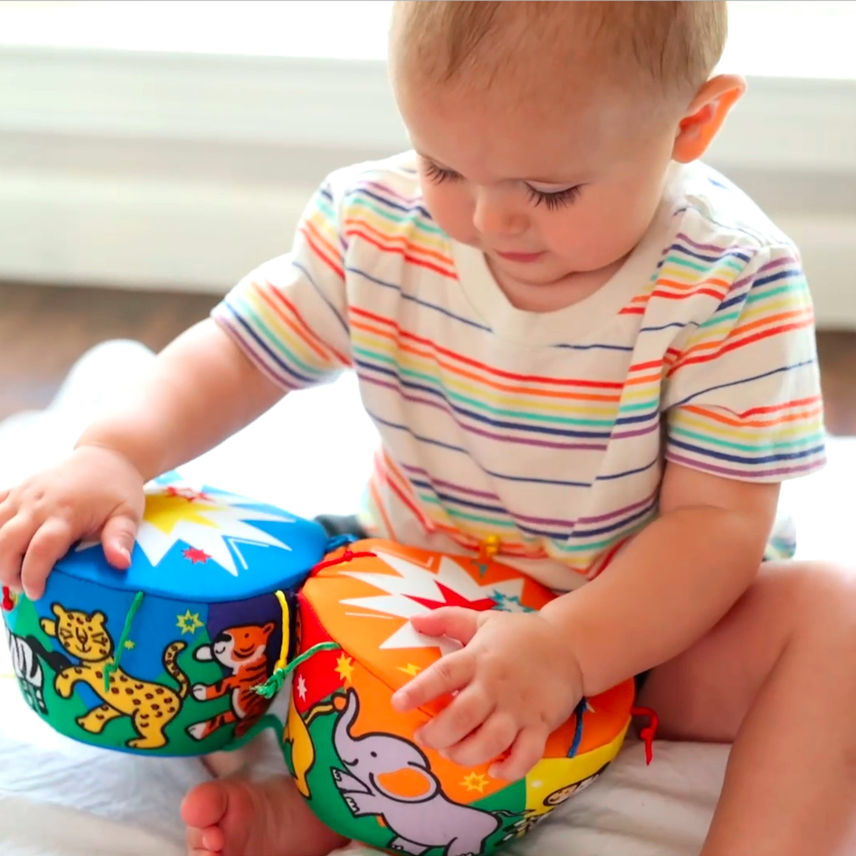 Melissa and Doug K's Kids Bongo Drums Soft Musical Instrument