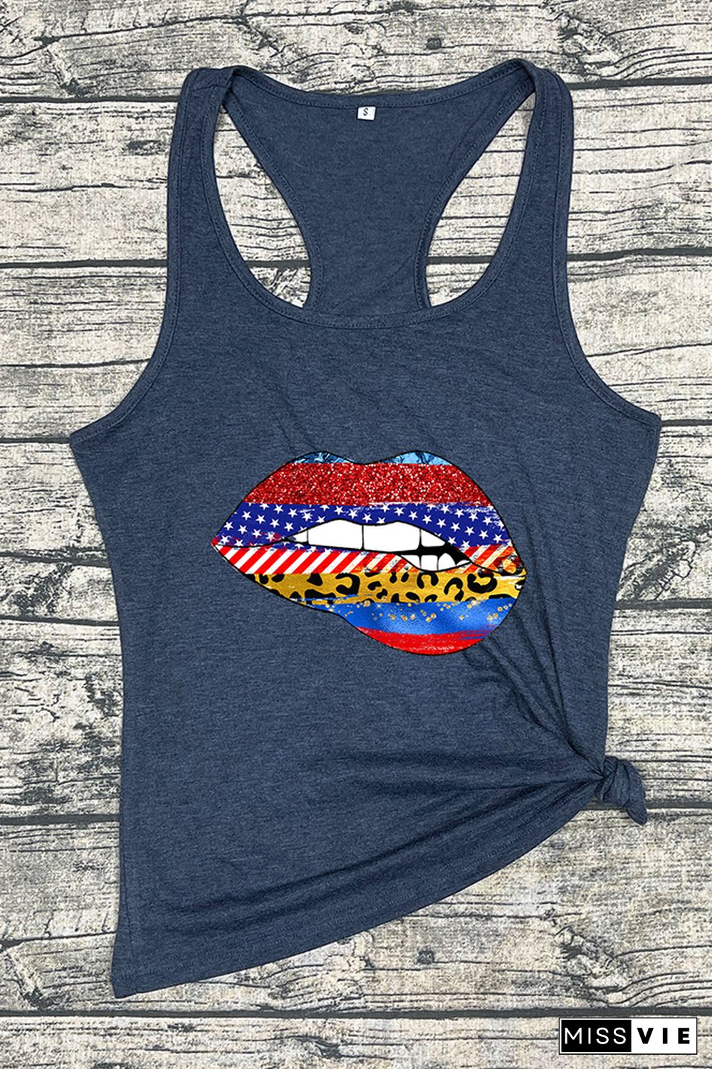 Patriotic Lips Graphic Tee Wholesale