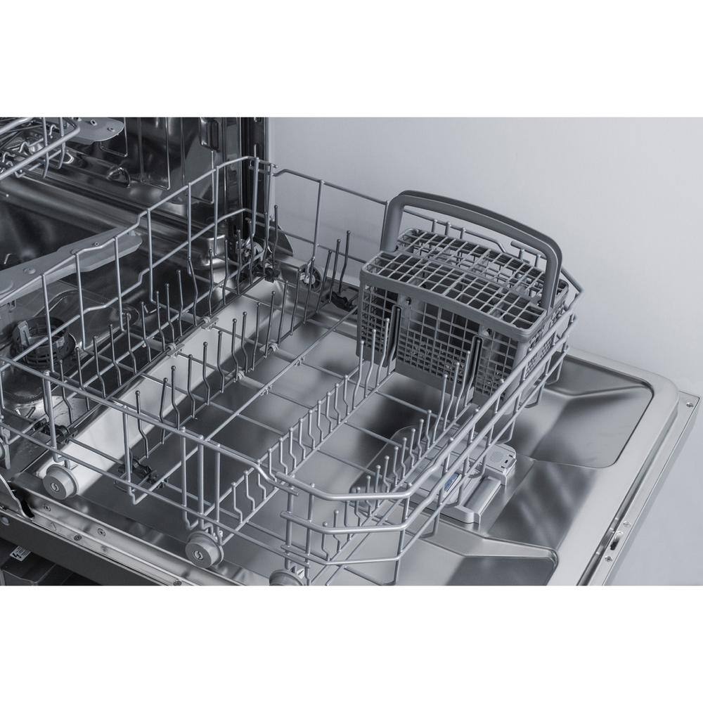 Summit Appliance 24 in. Stainless Steel Front Control Smart Dishwasher Digital 120-volt with Stainless Steel Tub DW2435SS