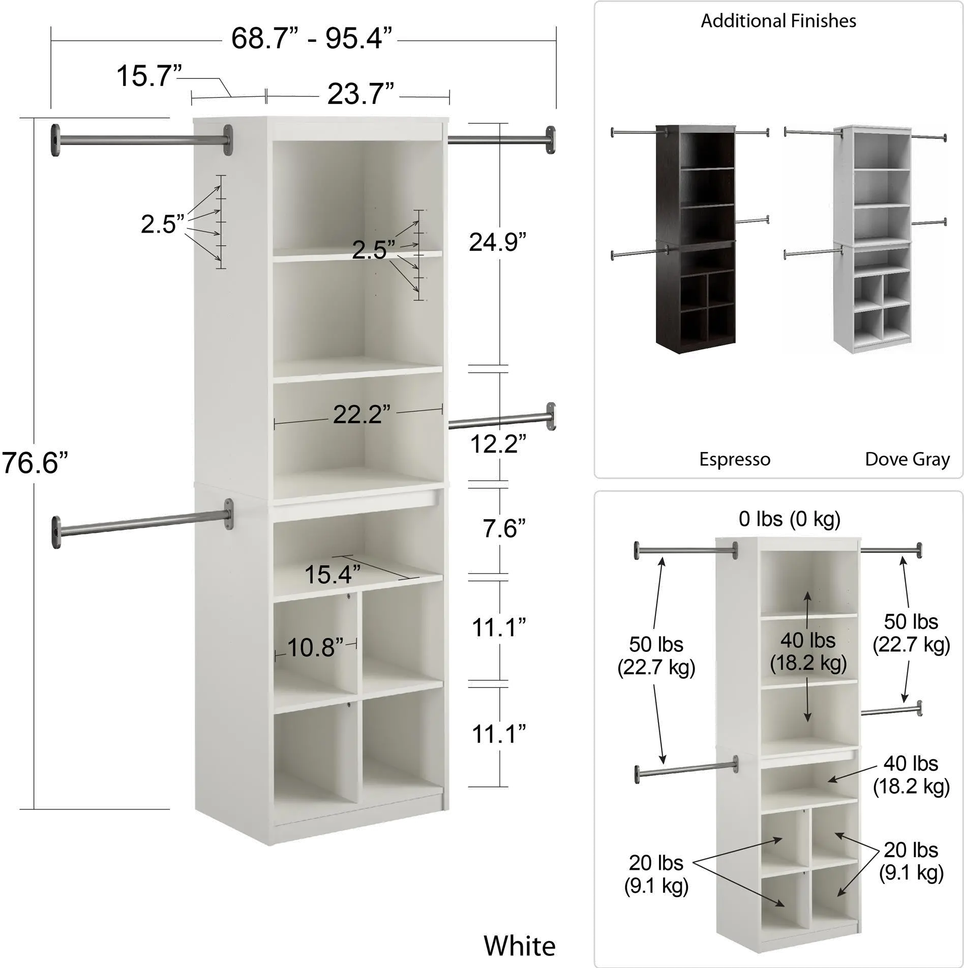 Evolution Gray Closet Storage System