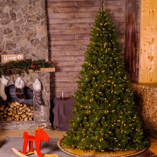 National Tree Company 10 ft. North Valley Spruce Tree with Clear Lights