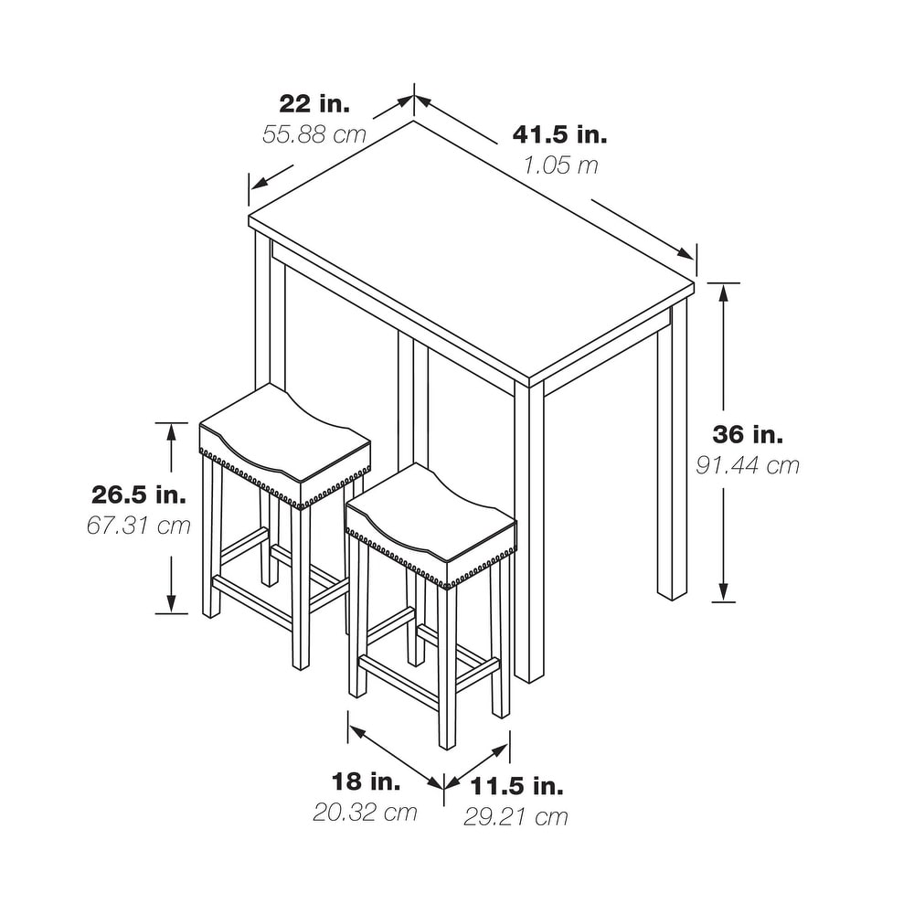 Celina 3 Piece Counter Height Set