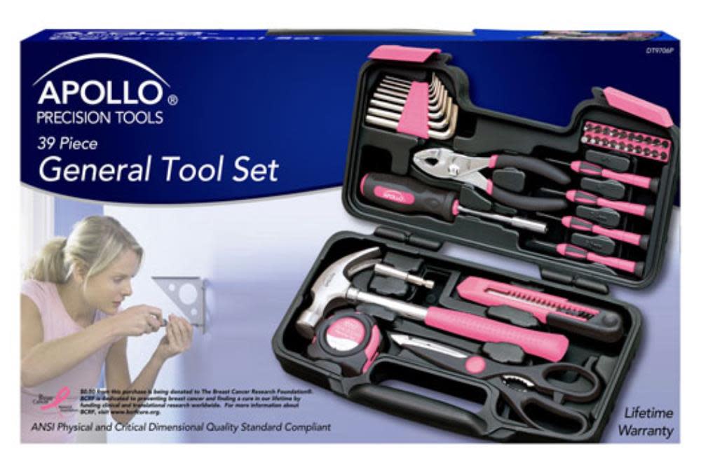 39 Piece General Tool SetPink