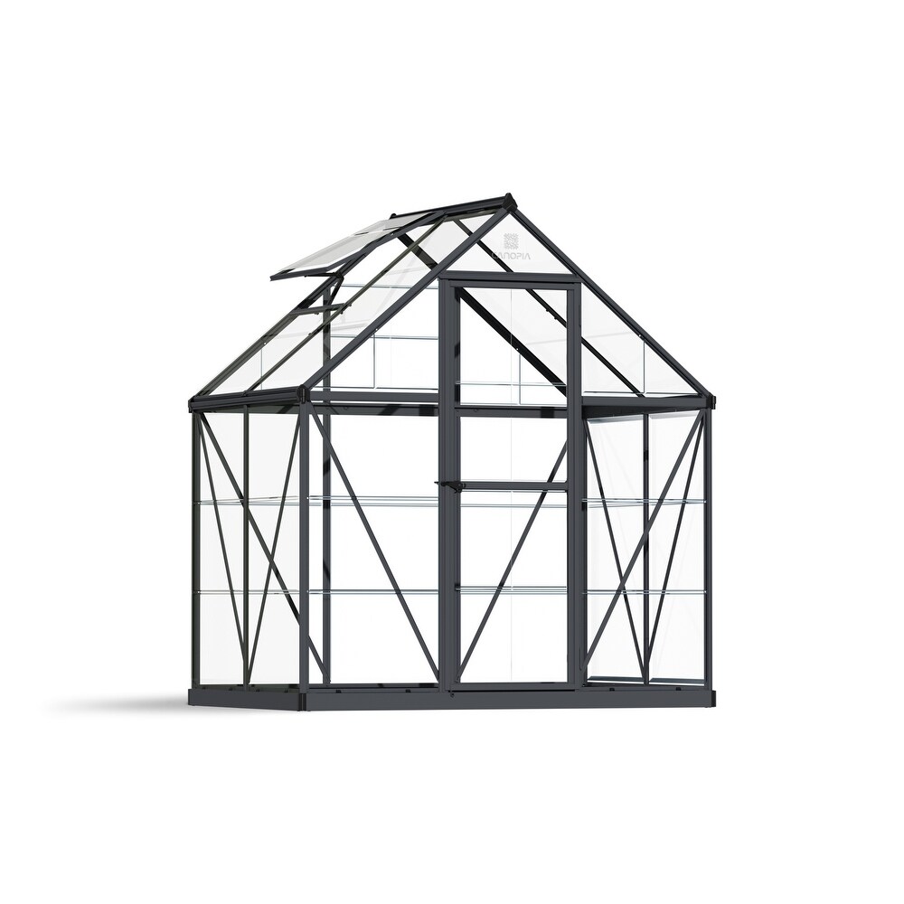 Harmony 6 ft. Silver   Grey /Clear DIY Greenhouse Kit