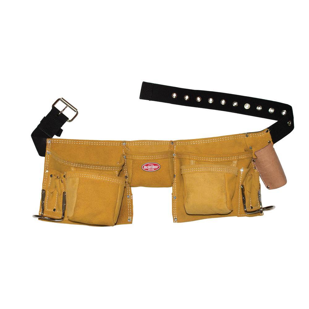 BUCKET BOSS 11 Pocket Suede Leather Carpenter Apron 55149