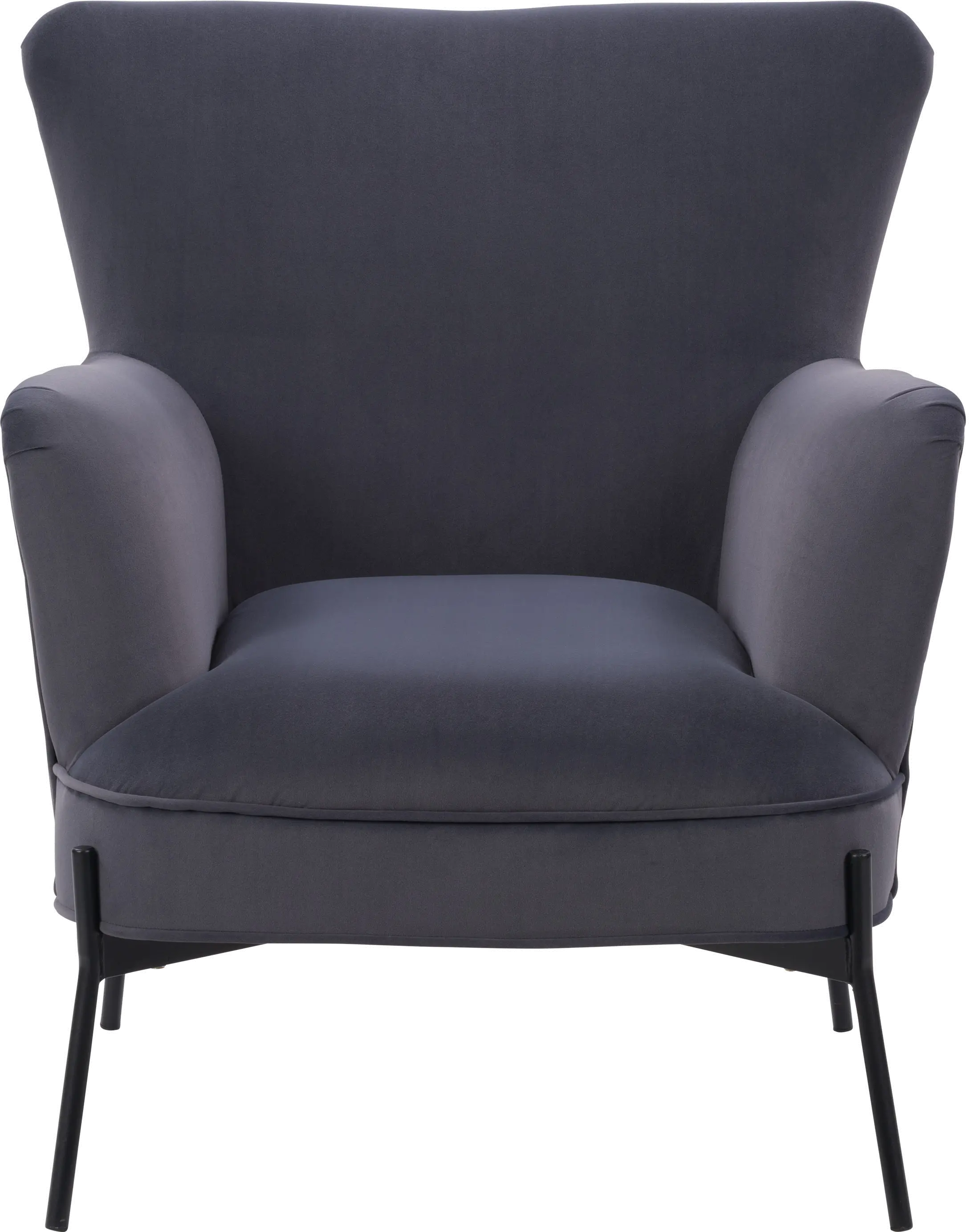 Elwood Gray Wingback Accent Chair