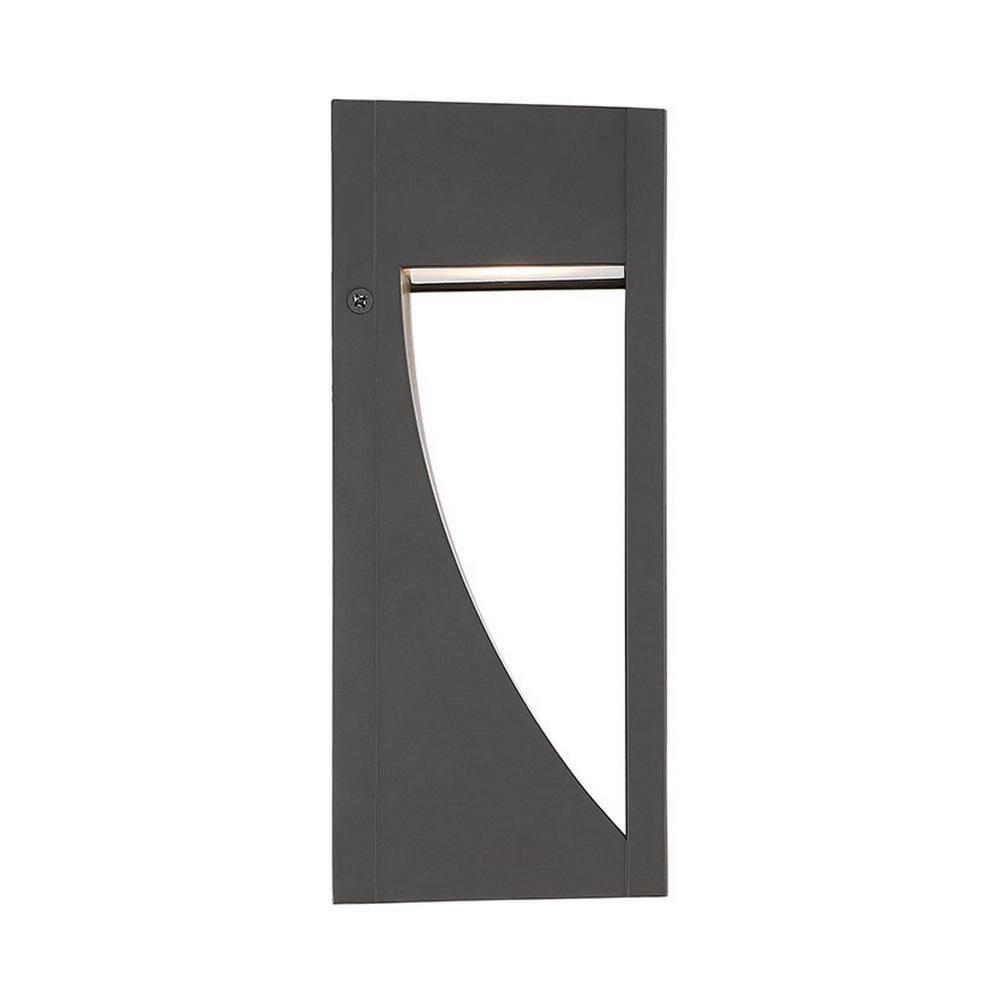 Home Decorators Collection Monticello 1-Light Oil Rubbed Bronze Outdoor Integrated LED Wall Lantern Sconce with Etched Lens 23701