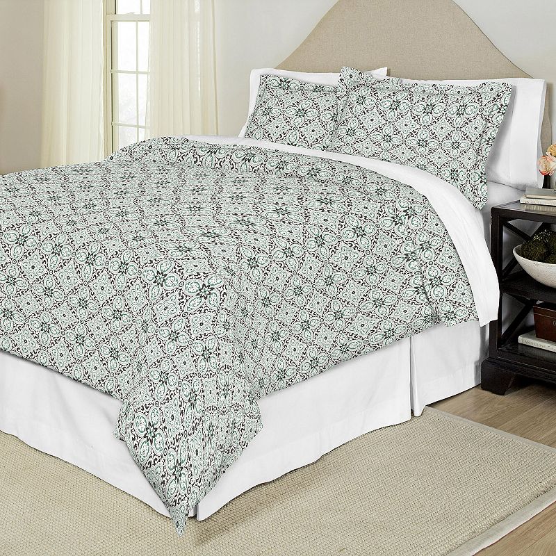 Pointehaven Ankara Flannel Duvet Cover Set