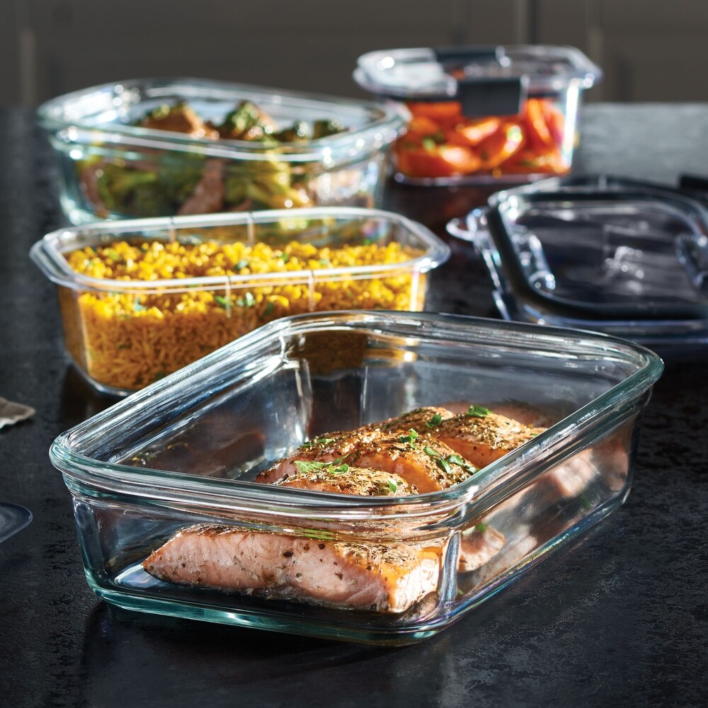 Rubbermaid Brilliance Glass Food Storage Containers  10 Piece Set