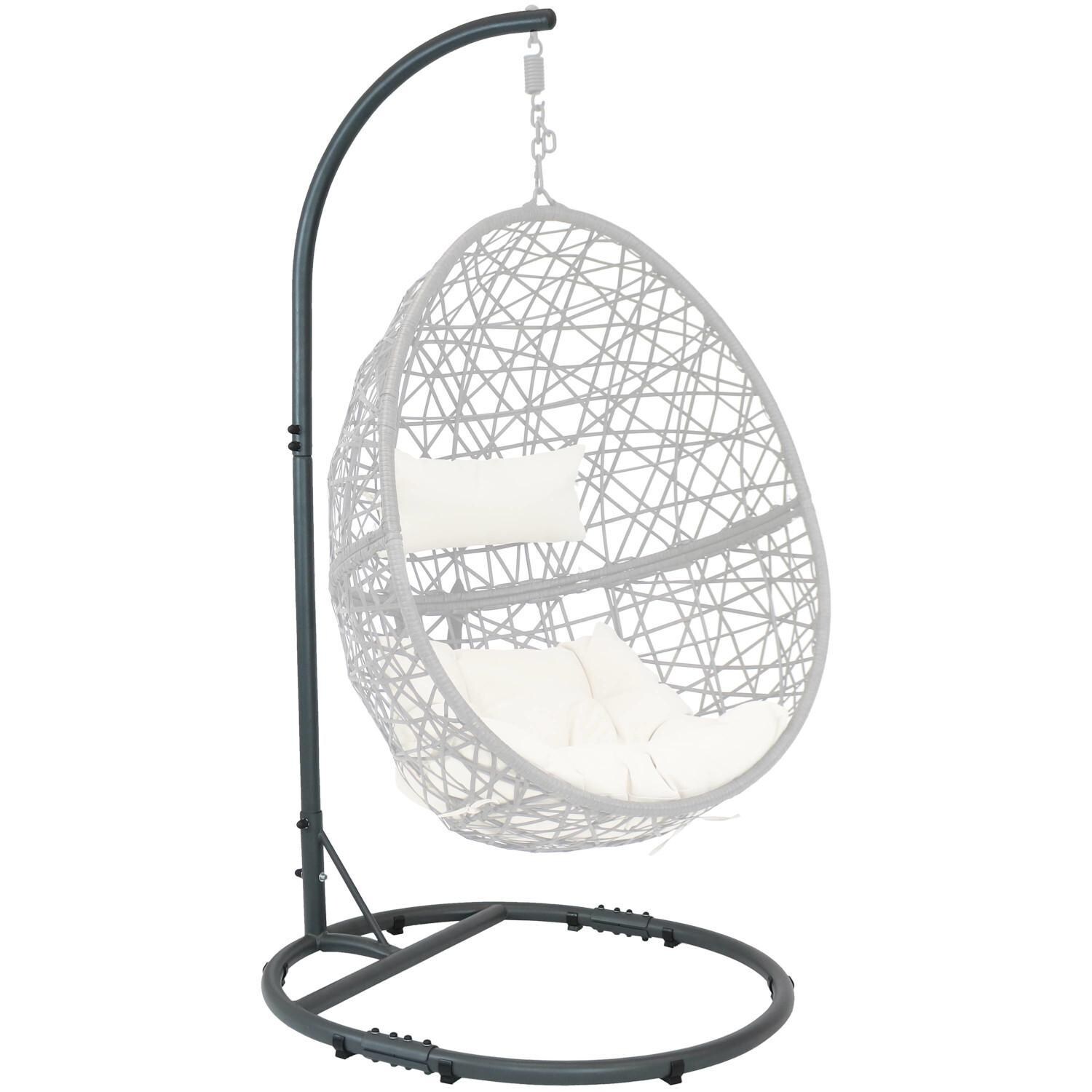 Ultimate Patio 76-Inch Steel Egg Chair Stand w/ Extra Wide Round Base