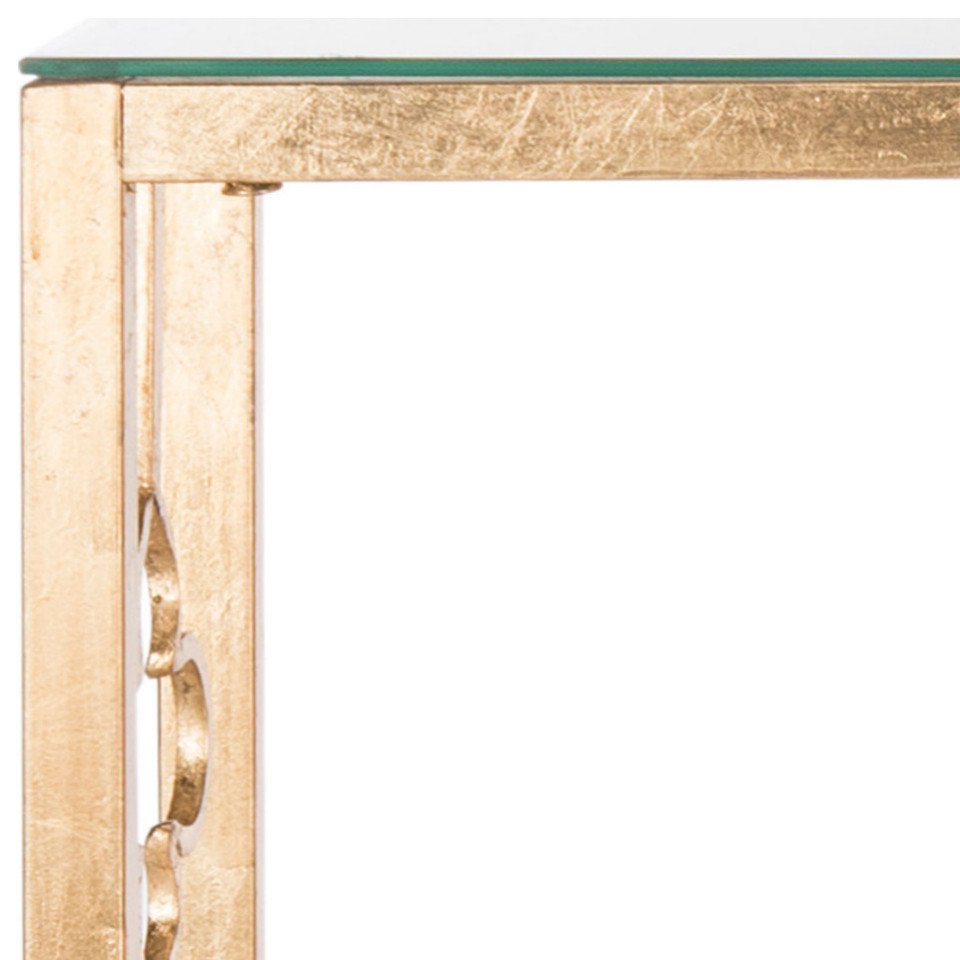 Gina Console Table Antique Gold Leaf   Mediterranean   Console Tables   by AED Luxury Home Decor  Houzz