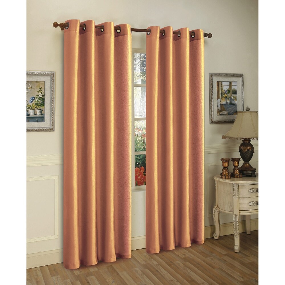 Mira Faux Silk Grommet Window Panel  55x84 Inches