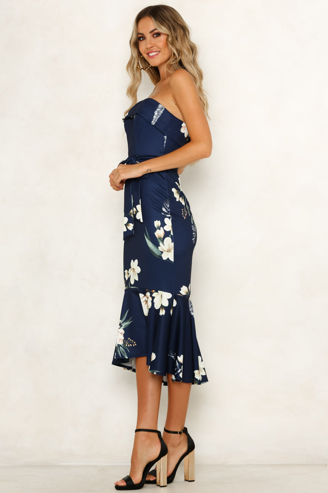 Heart In Hudson Midi Dress Navy