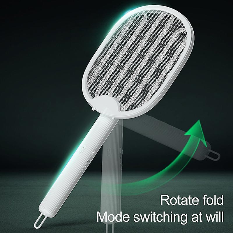 Foldable Electric Mosquito Killer Fly Swatter Trap Usb Rechargeable Mosquito Racket Insect Killer With Uv Light Bug Zapper 3000v