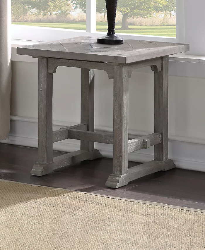 Steve Silver Whitford 24 Distressed Wood End Table