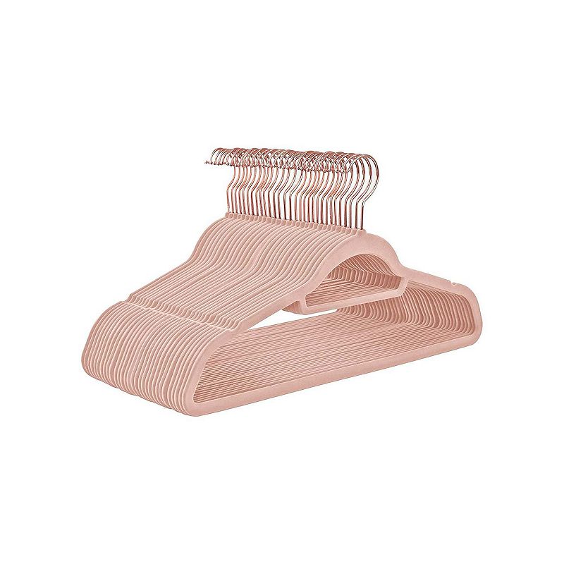 Light Pink Velvet Clothes Hangers 30-pack