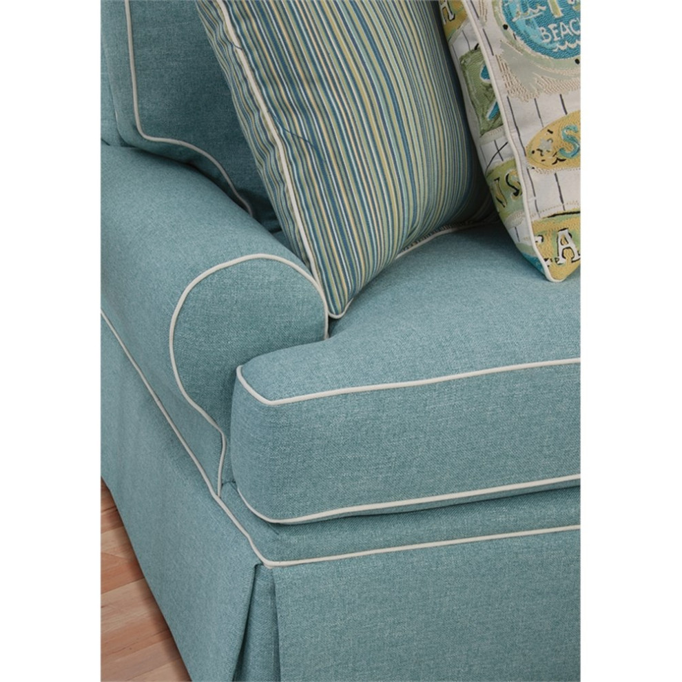 American Furniture Classics 8 020 S275A Coastal Aqua Series Loveseat   Contemporary   Loveseats   by Homesquare  Houzz