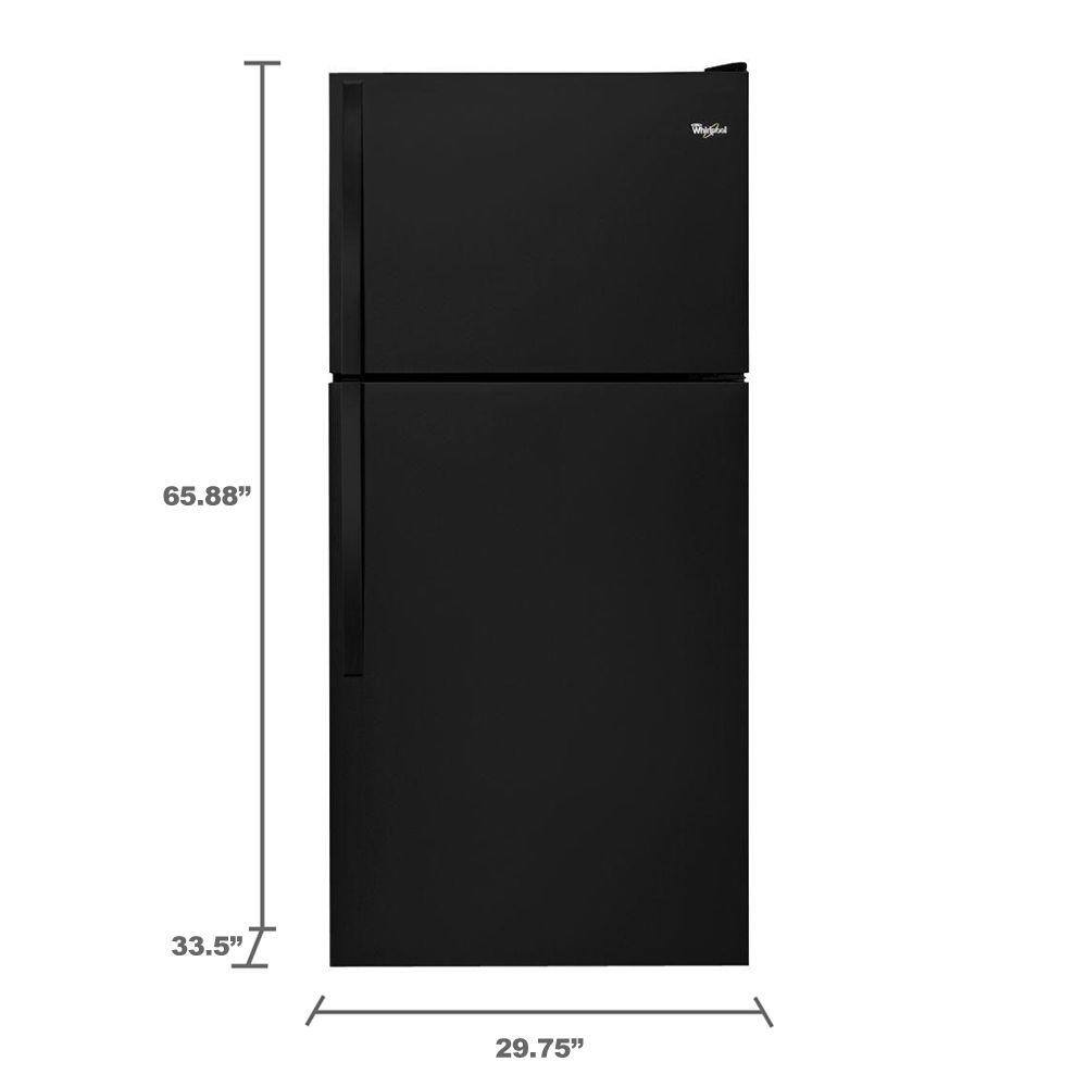 Whirlpool 18.2 cu. ft. Top Freezer Refrigerator in Black WRT318FMDB