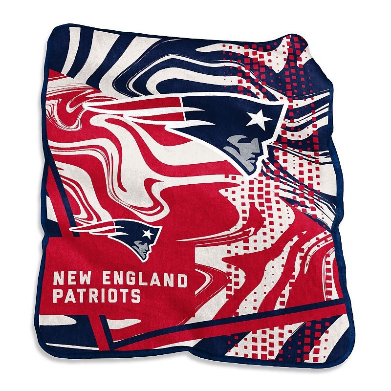 New England Patriots 50 x 60 Swirl Raschel Throw Blanket