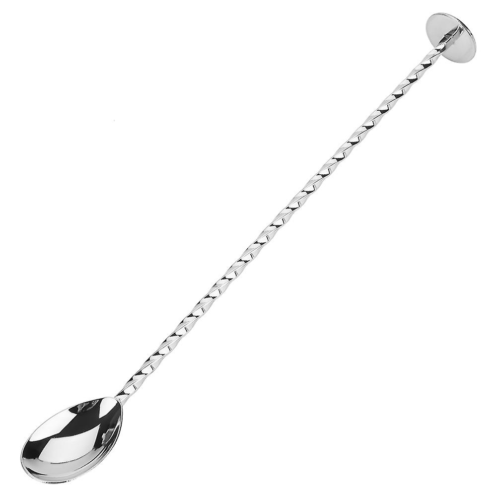 1pc Stainless Steel Cocktail Spoon Beverage Coffee Mixing Layering Tool With Long Handle(#7)