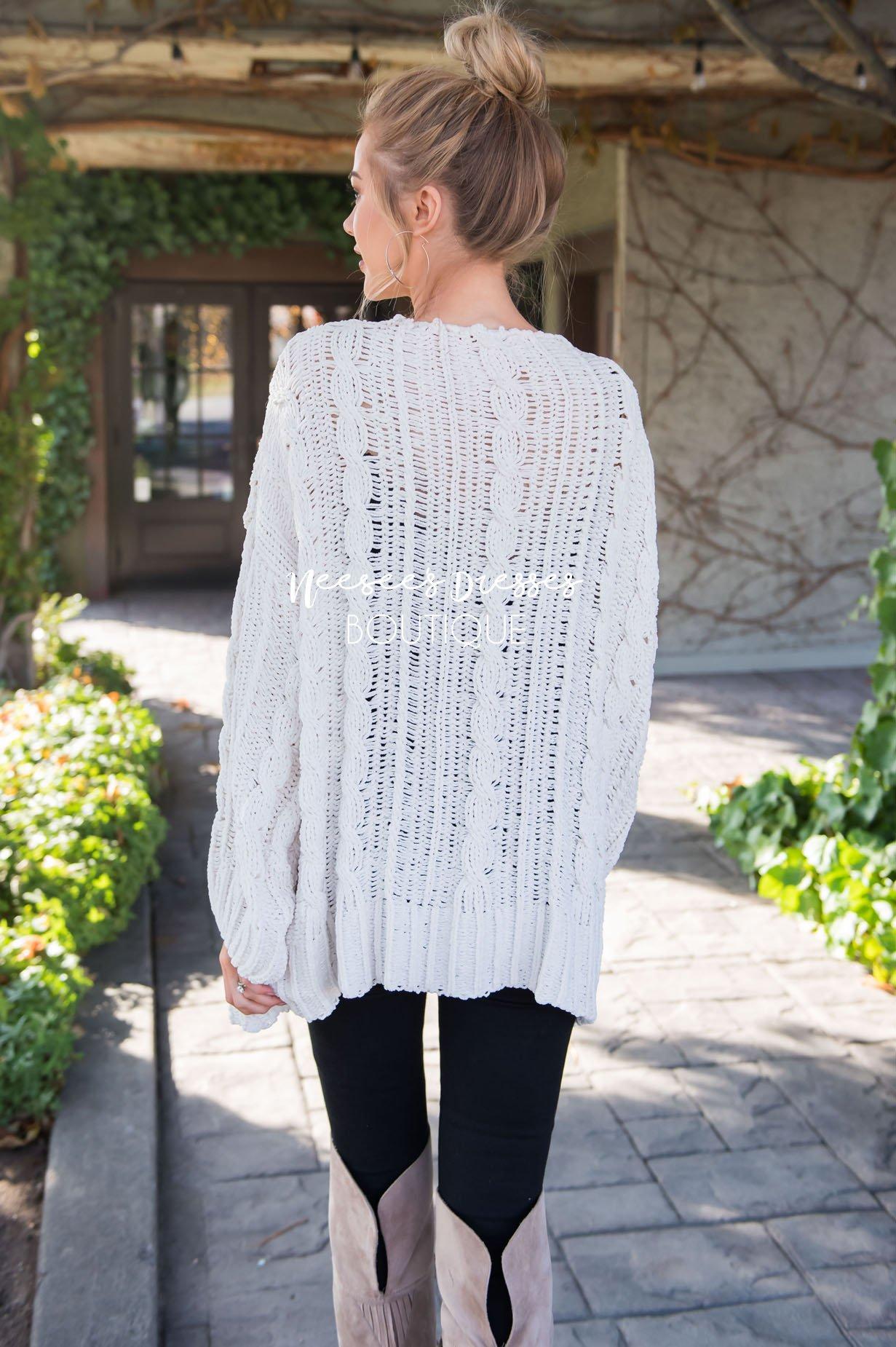 Snowy Days Cardigan Sweater