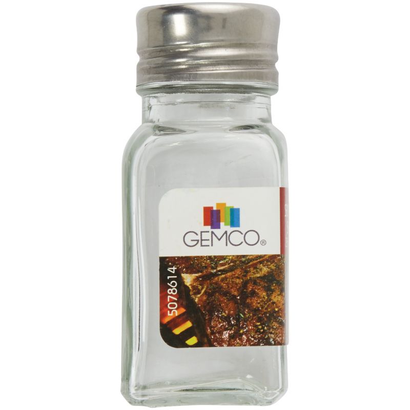 Gemco Square Saltamp Pepper Shaker Set 2 Oz. Clear