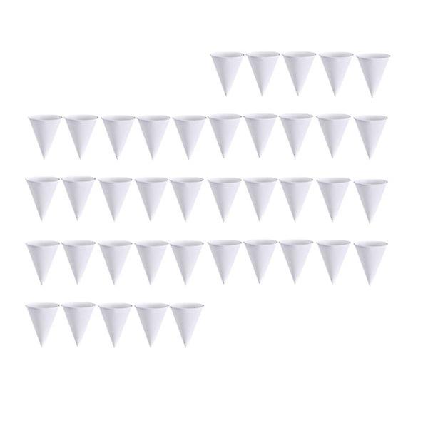 200pcs Unique Cone Shape Cup Airport Paper Drinking Cup Beverage Paper Holder