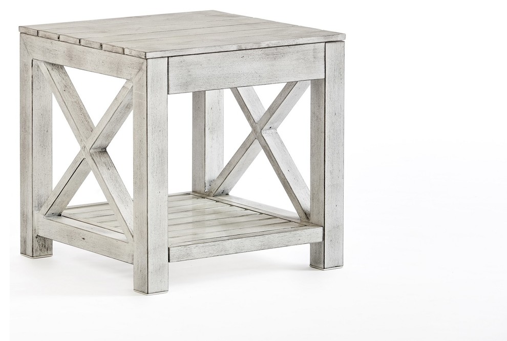 Dashiell Patio End Table   Farmhouse   Outdoor Side Tables   by South Sea Outdoor Living  Houzz