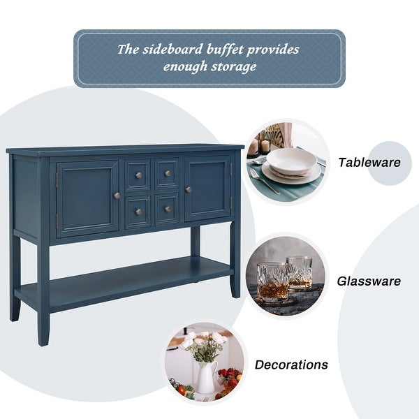 Cambridge Series Buffet Sideboard Console Table with Bottom Shelf ，Foyer Sofa Table Narrow for Entryway， Living Room， Hallway