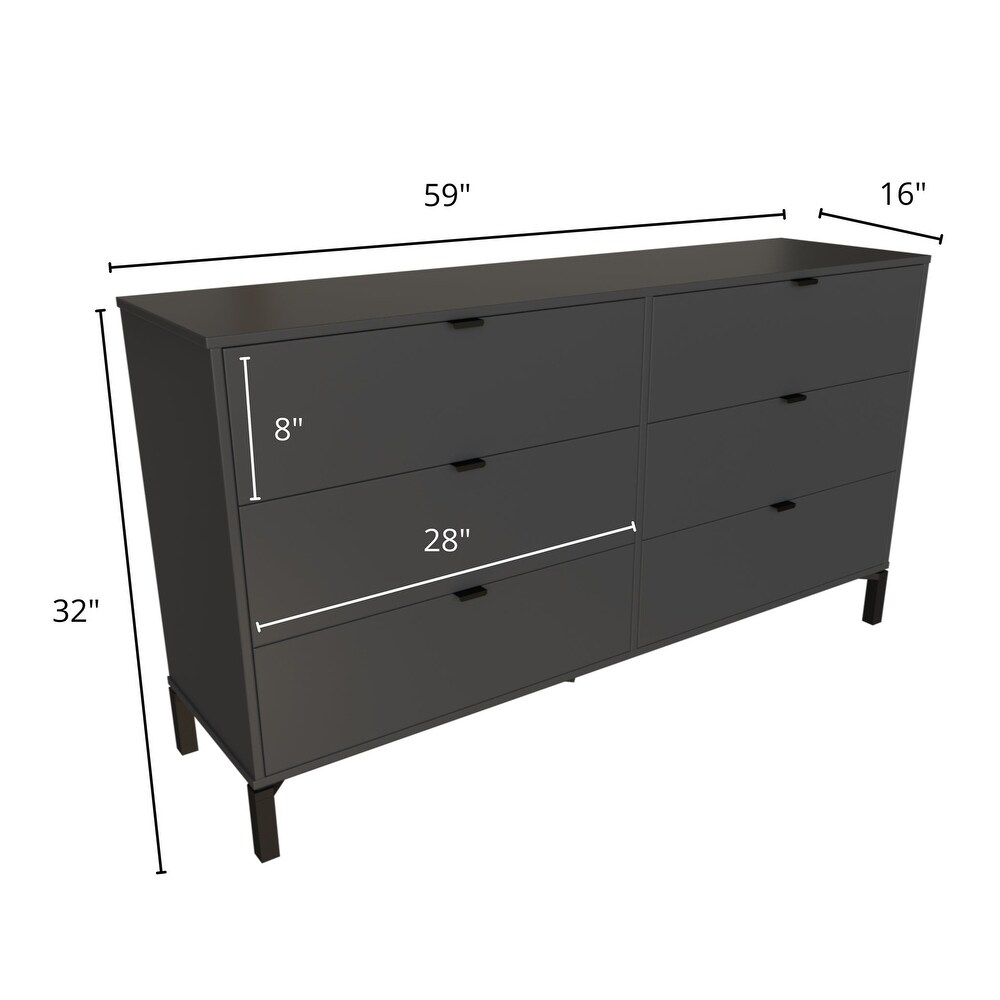 Modern 6 Drawer Dresser