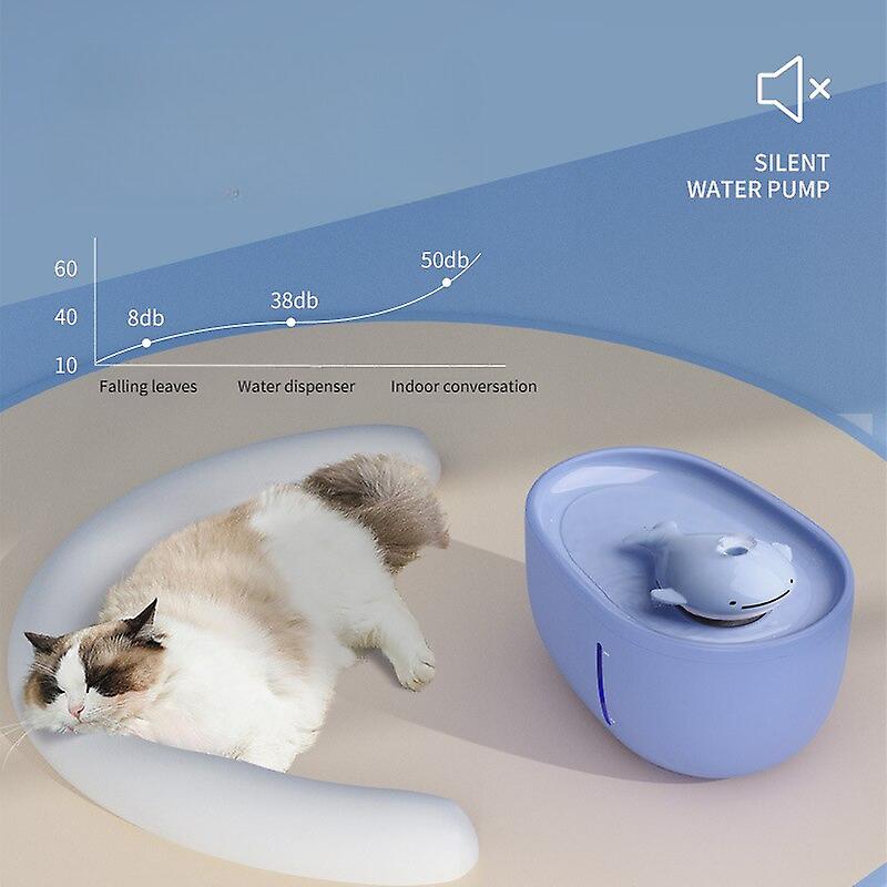 2L blue whale cat water fountain