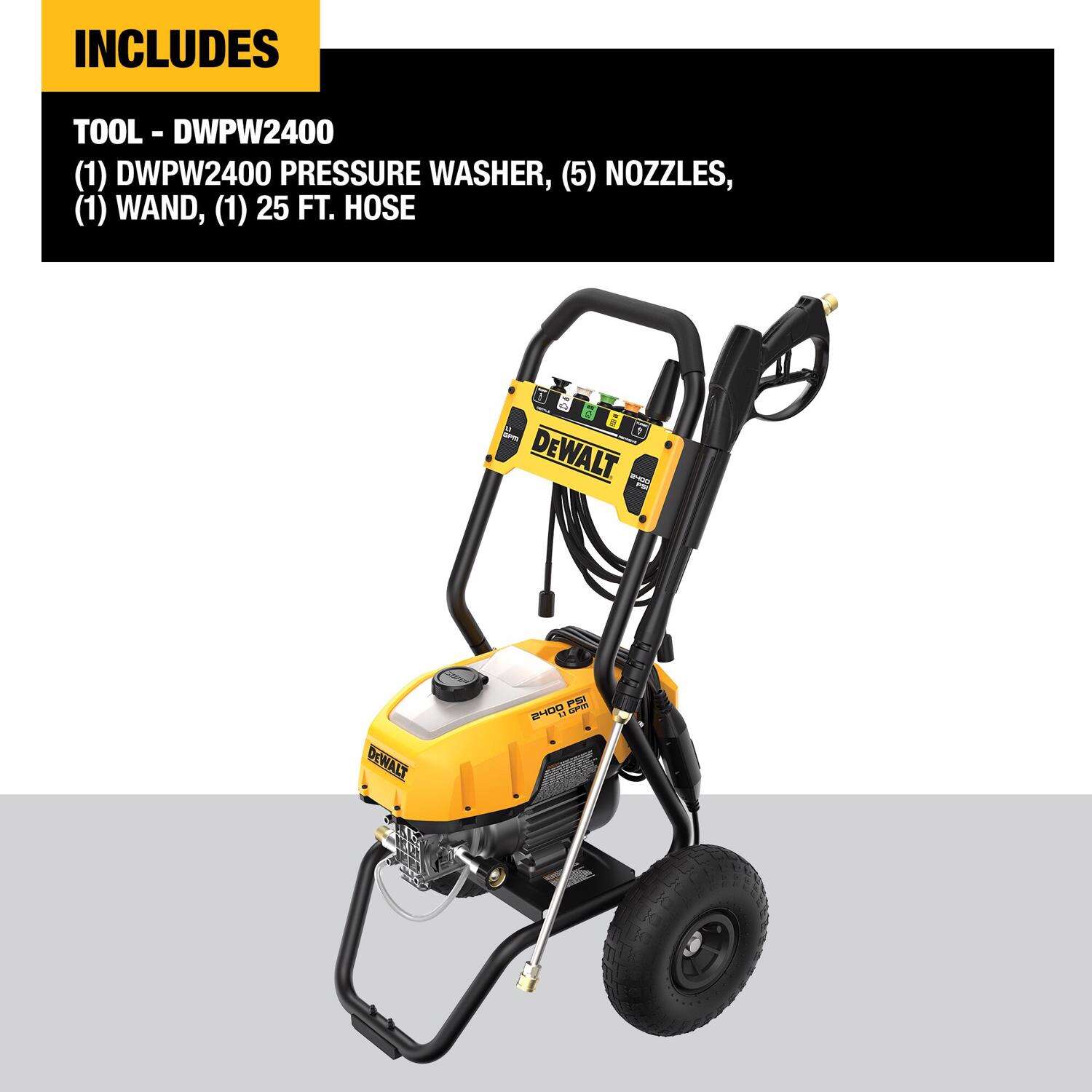 DW DWPW2400 OEM Branded 2400 psi Electric 1.1 gpm Pressure Washer