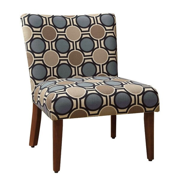 HomePop Modern Blue and Brown Geometric Parsons Dining Chair