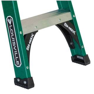 Louisville Ladder 8 ft. Fiberglass Step Ladder with 225 lbs. Load Capacity Type II Duty Rating FS4008