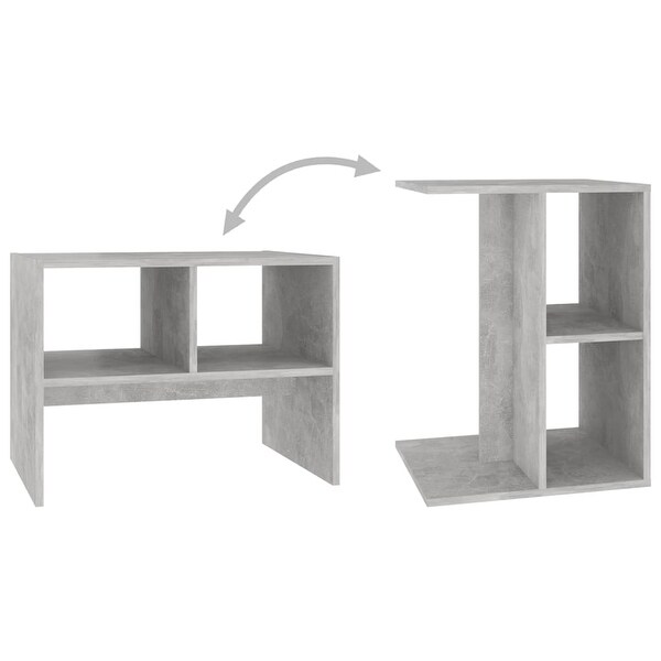 vidaXL Side Table Concrete Gray 24