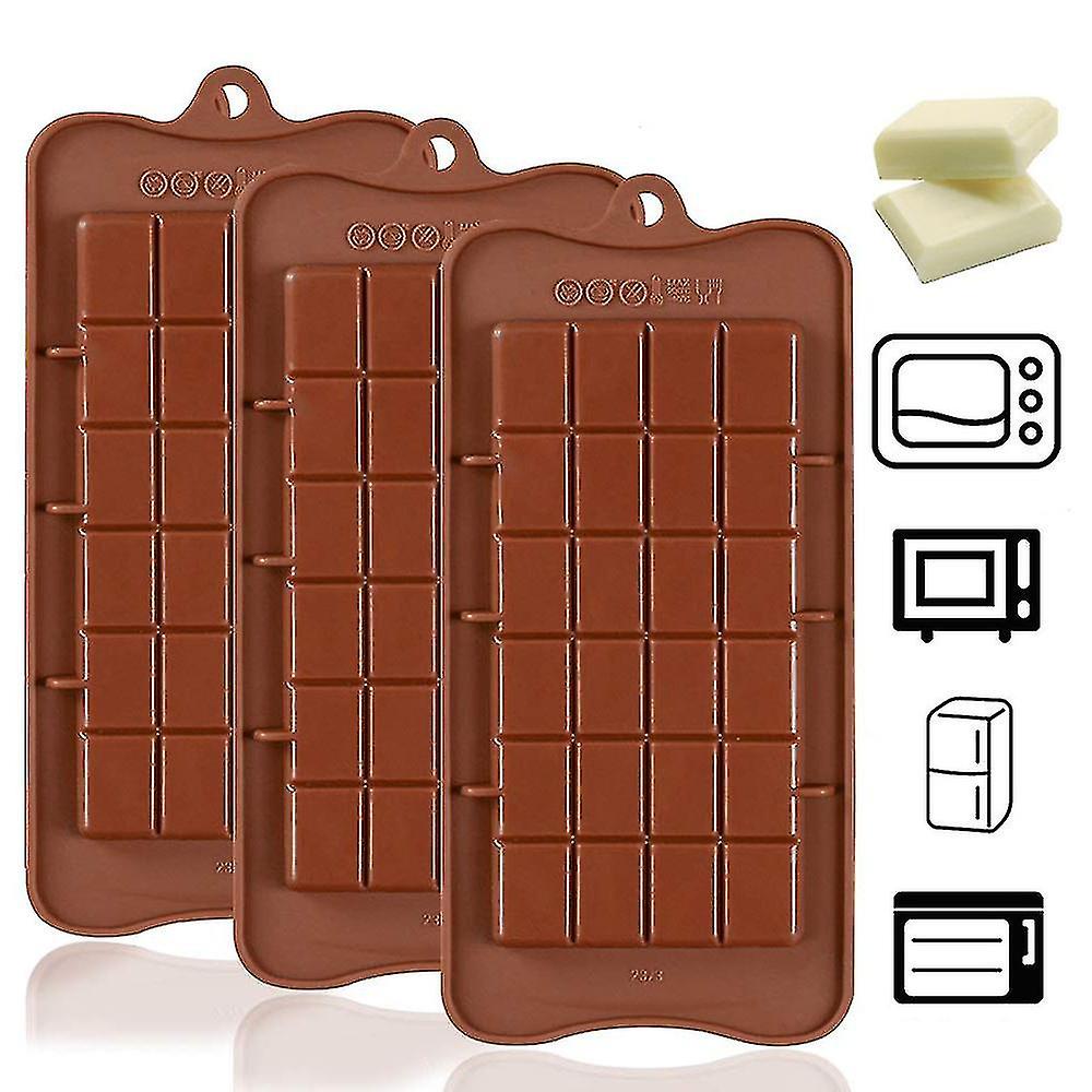 3pcs Silicone Chocolate Candy Molds