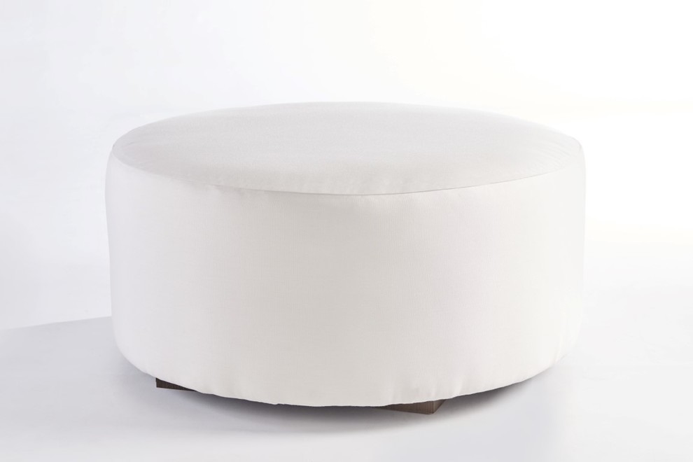 Round Cocktail Ottoman   Contemporary   Outdoor Footstools And Ottomans   by South Sea Outdoor Living  Houzz