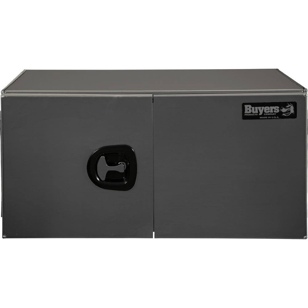 Buyers Products Company 18 in. x 18 in. x 48 in. XD Smooth Aluminum Underbody Truck Tool Box with Barn Door 1705410