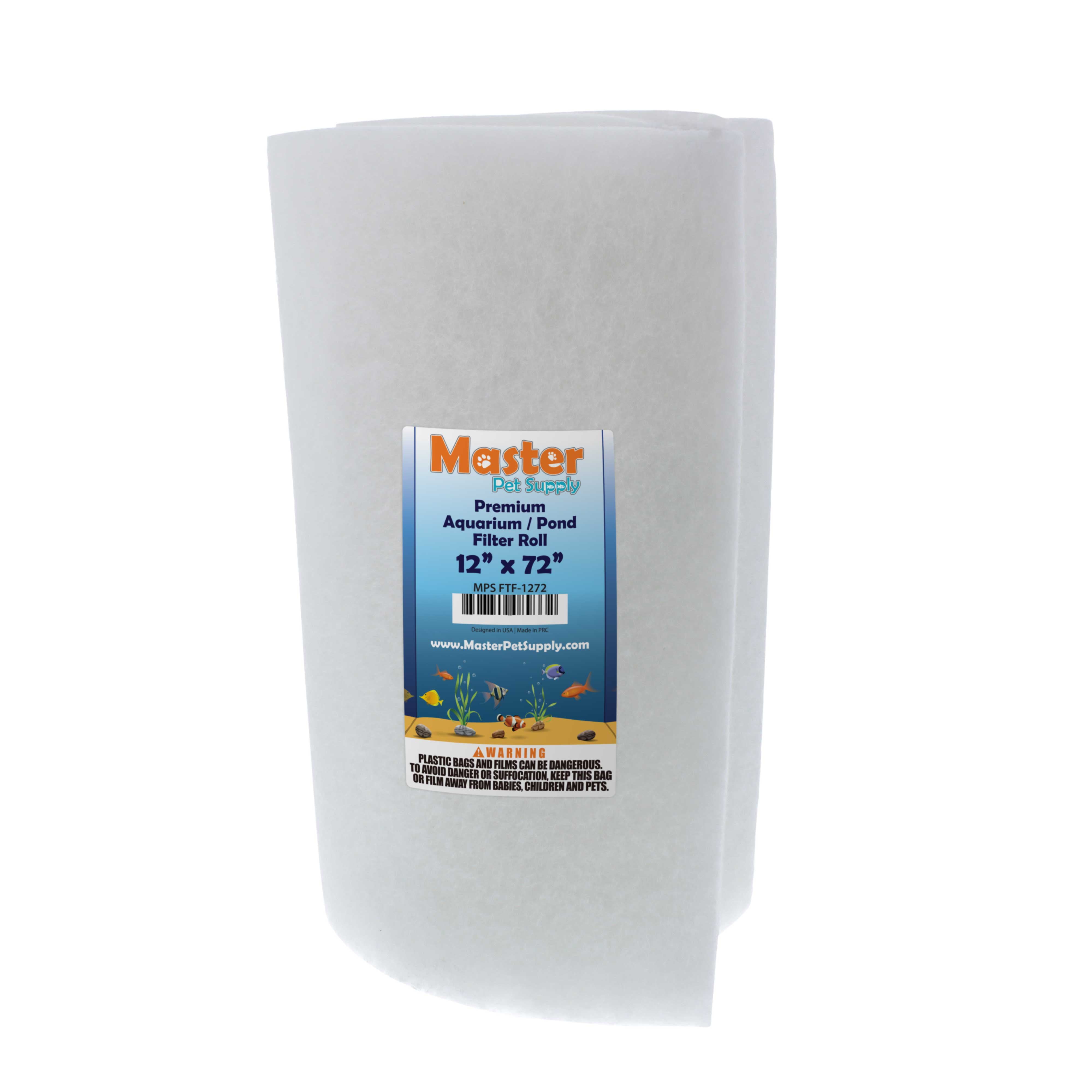 Master Pet Supply Premium Aquarium Filter Pad Roll， Cut to Fit 12