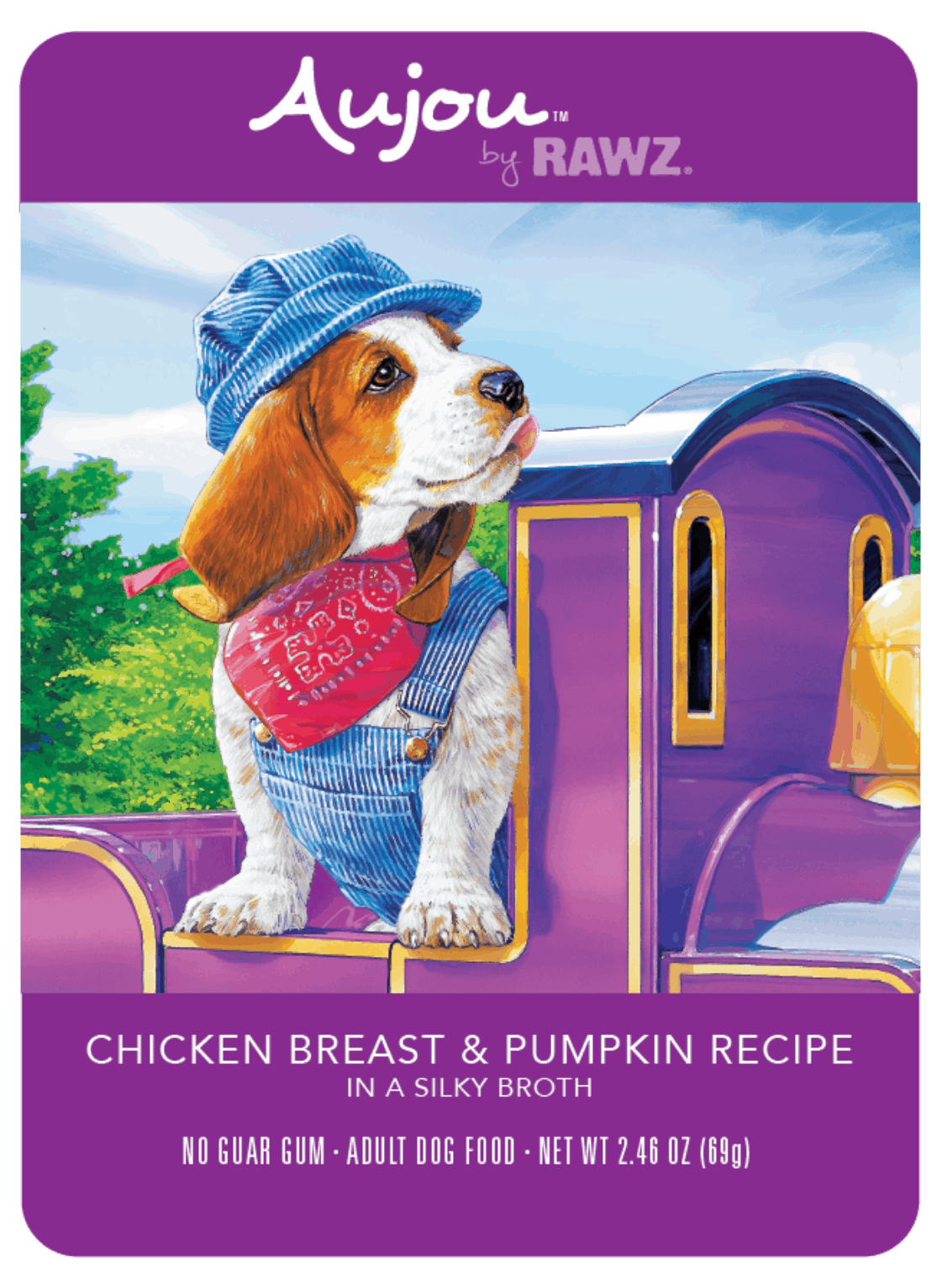 Rawz Pouch Aujou Chicken Breast and Pumpkin Recipe Grain Free Wet Dog Fo