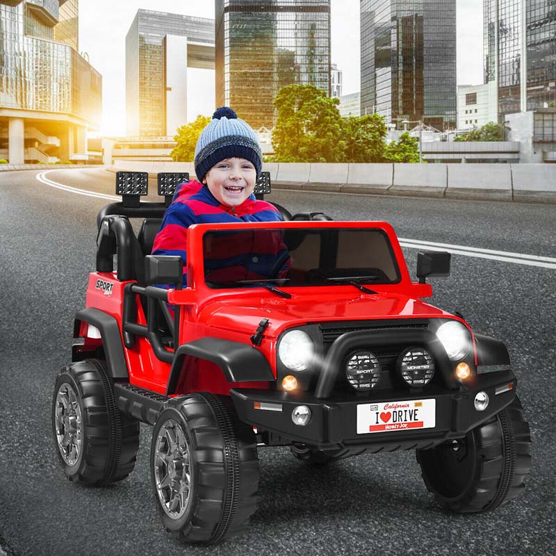 2-Seater Kids Ride on Truck, 12V Battery Electric Toddler Motorized Vehicles Riding Toy Car with Remote Control