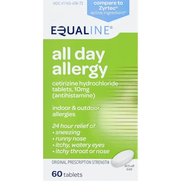 Equaline 60-Count 10 mg All Day Allergy Tablets