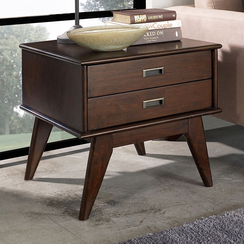 Simpli Home Draper Mid Century Side Table