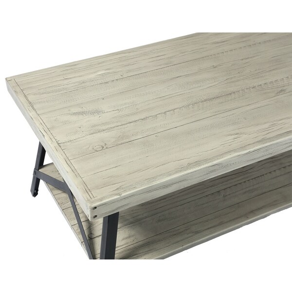 Carbon Loft Oliver Rustic Wood Coffee Table