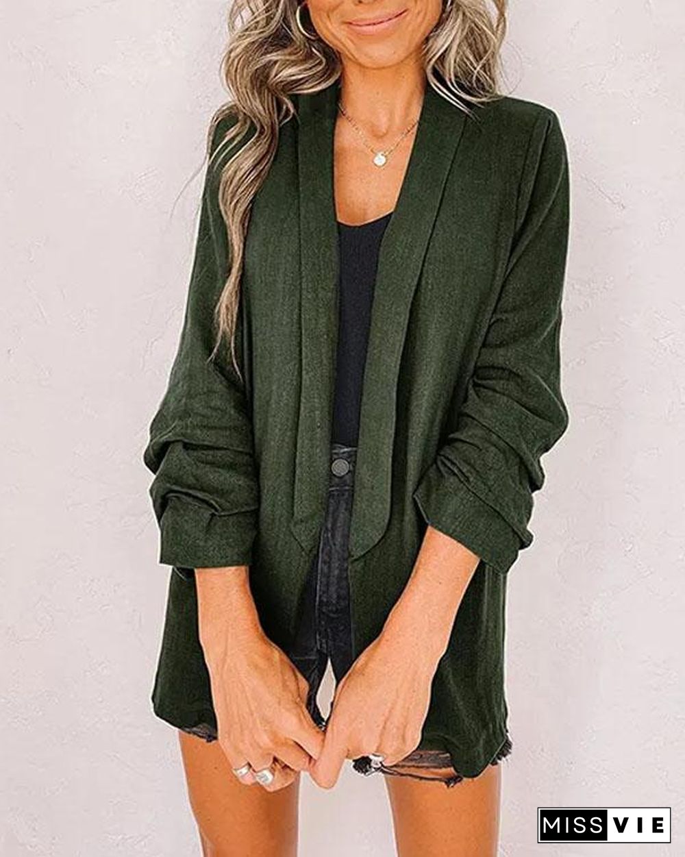 Fashion Lapel Cardigan Blazer Suit