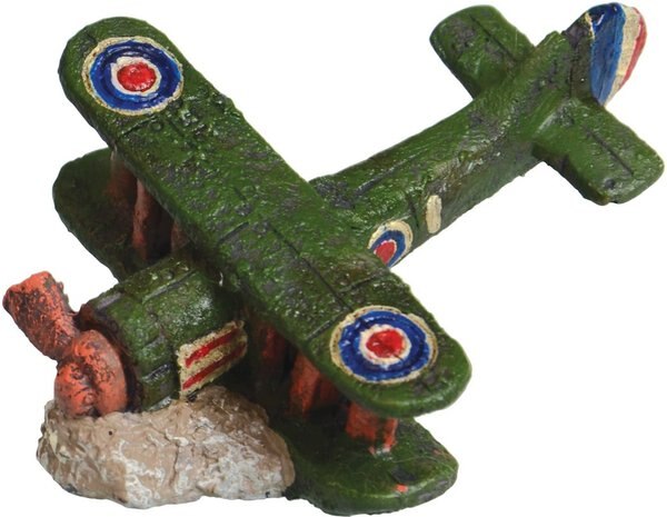 Underwater Treasures Downed Bi-Plane Fish Ornament