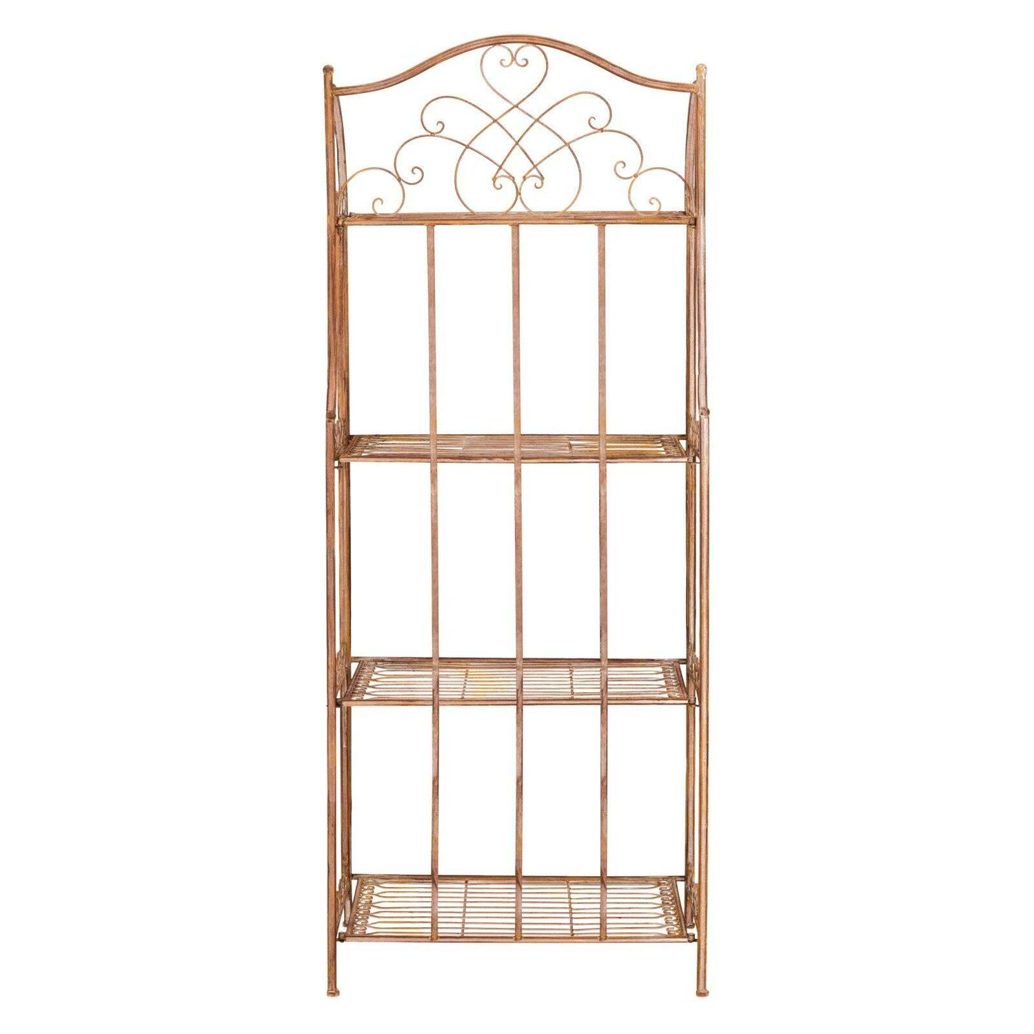 Safavieh Amaris Wrought Iron 4 Tier Outdoor Bakers Rack  Crowdfused