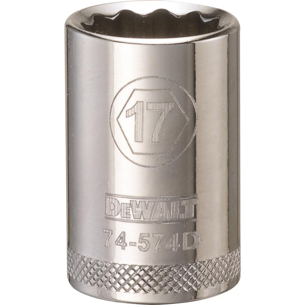 DEWALT Socket 12 Point 1/2 Drive 17 MM